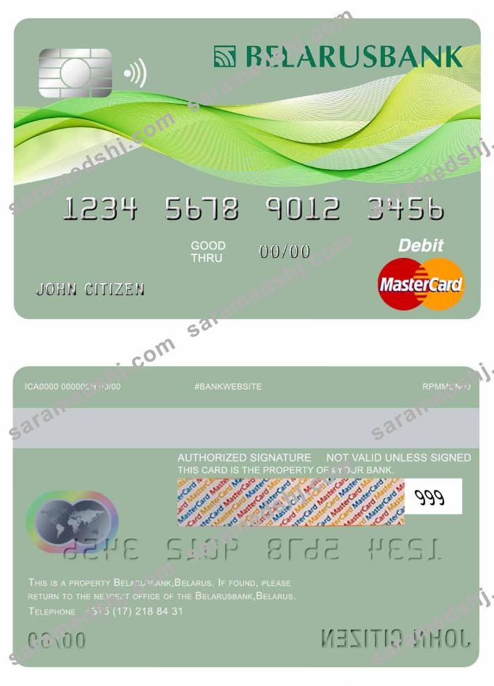 Belarus Belarusbank mastercard